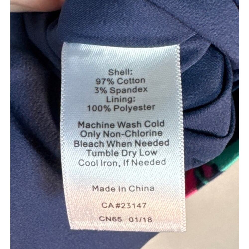 Talbots‎ Cotton Blue Pink Green Skirt Size 8 - Picture 3 of 5